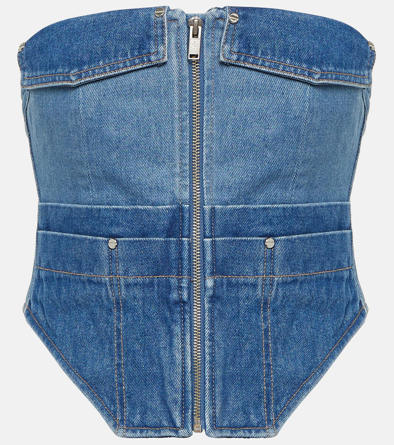 Workwear denim corset top - 1