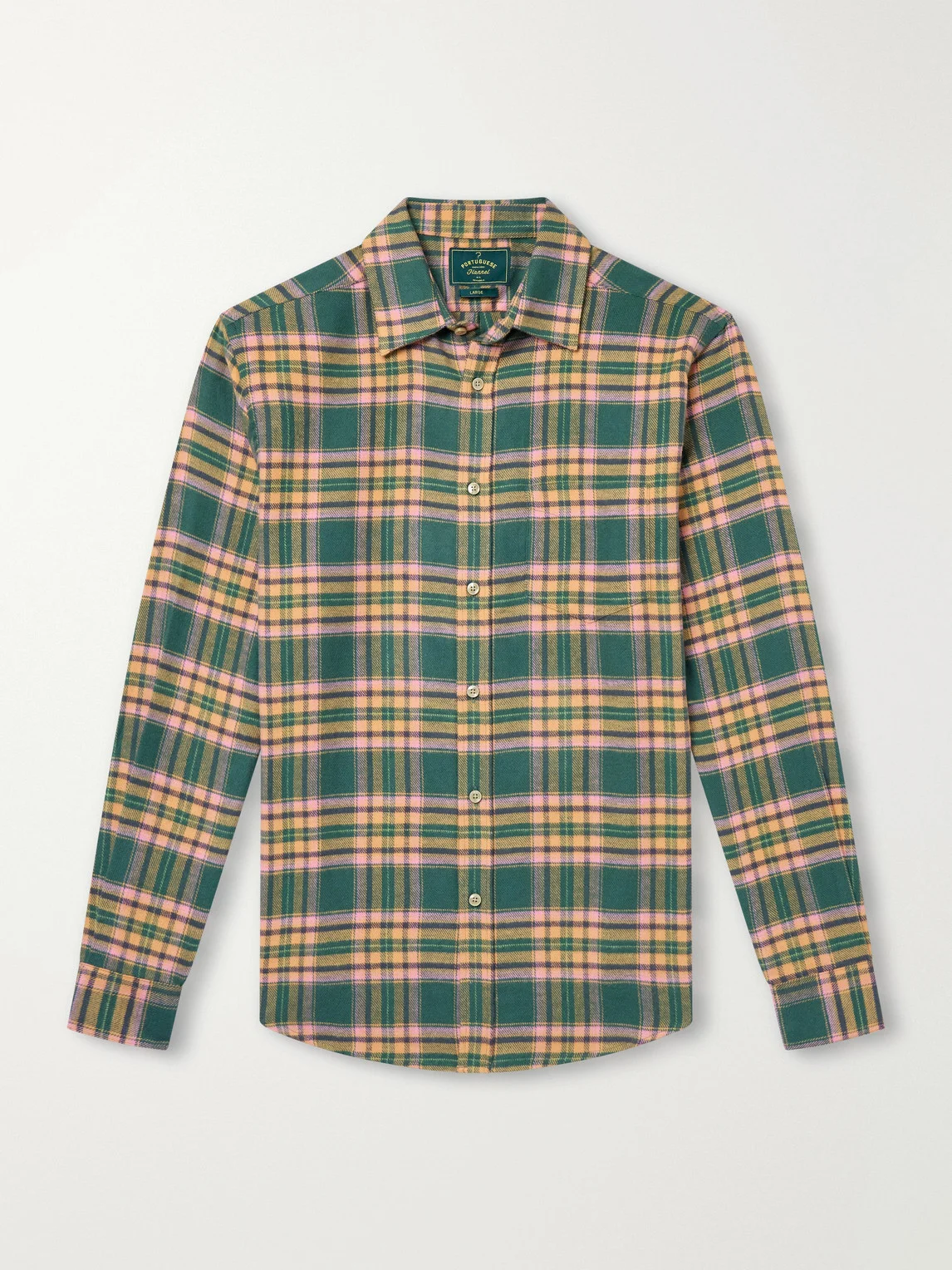 Olivara Checked Cotton-Flannel Shirt - 1