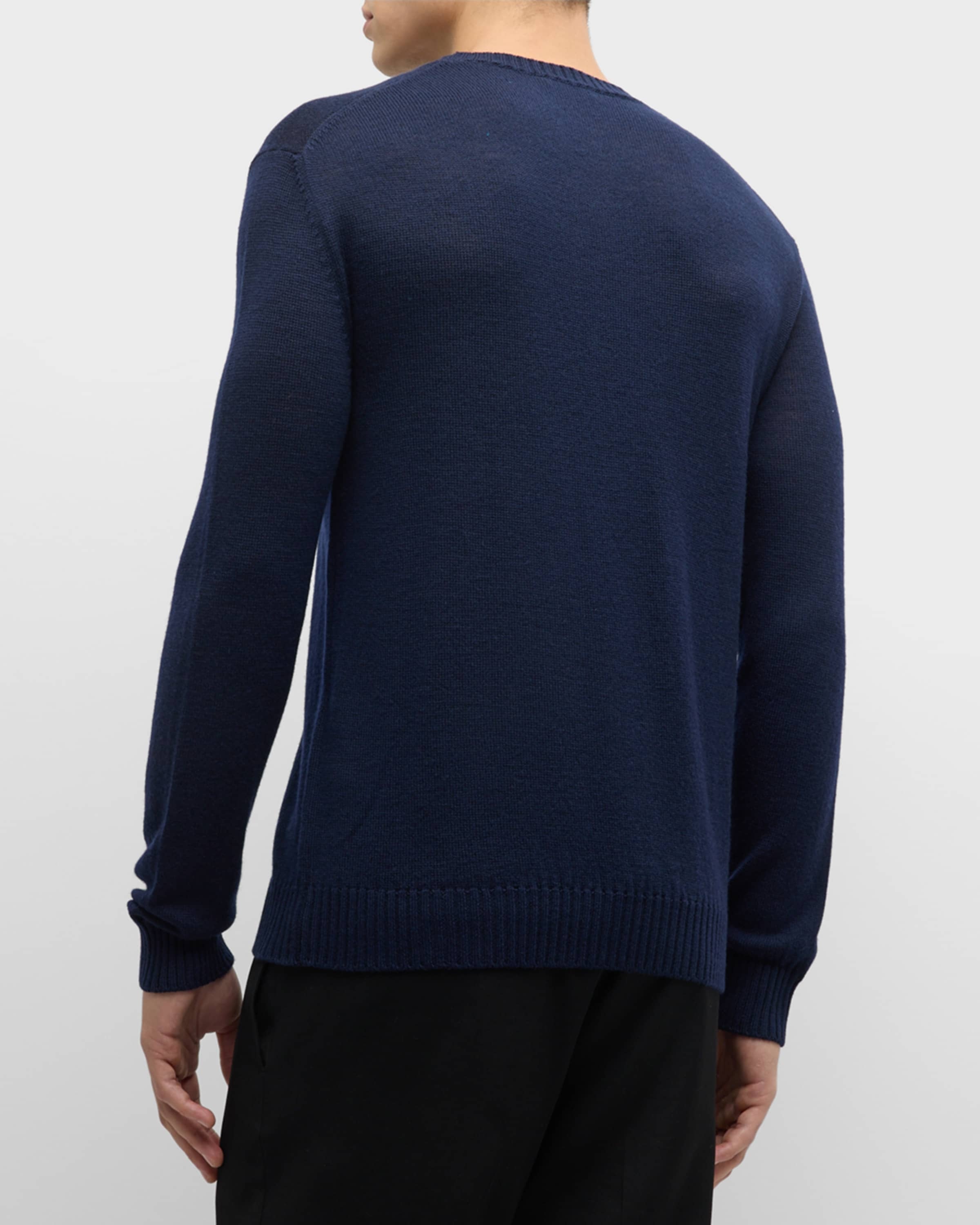 Men's Wool Loose Knit Sweater - 3