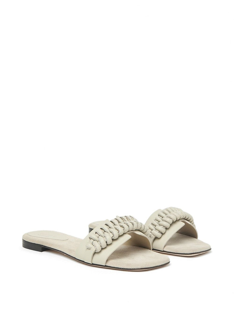PESERICO ruched-detail slides outlook