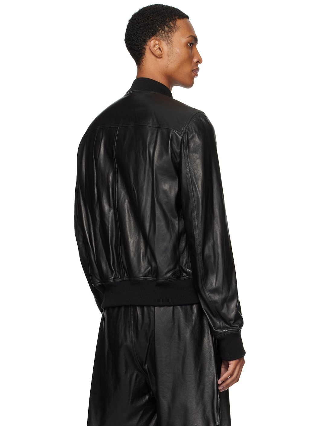 Black Concordians Bauhaus Flight Leather Bomber Jacket - 3