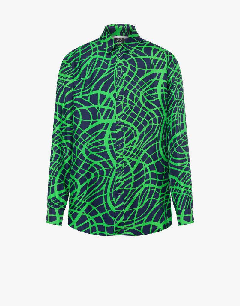 WAVE LINE PRINT TWILL SHIRT 1