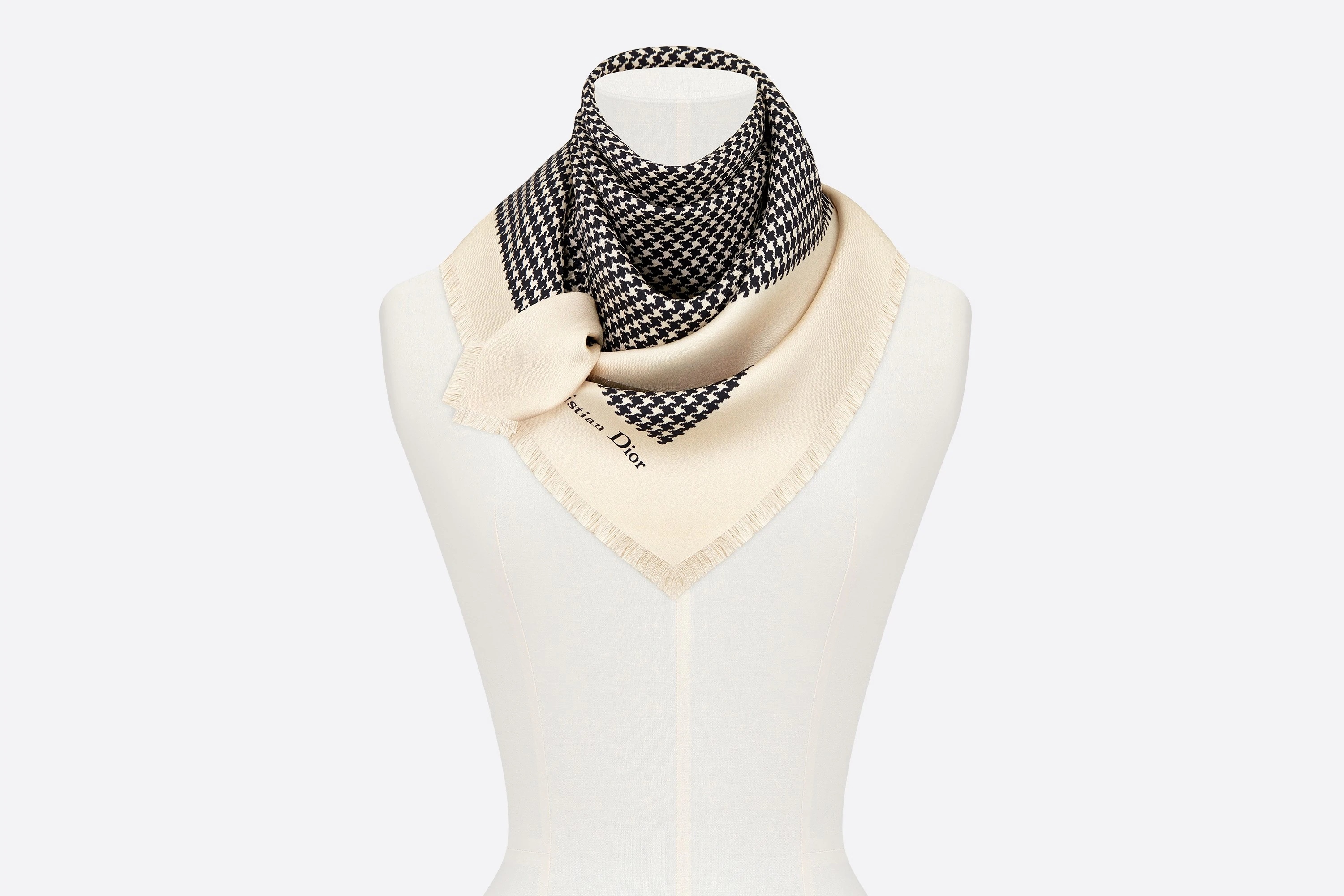 Houndstooth Diortwin Square Scarf - 2