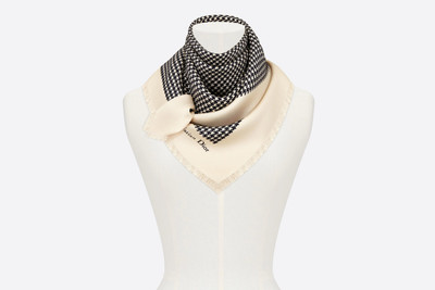 Dior Houndstooth Diortwin Square Scarf outlook