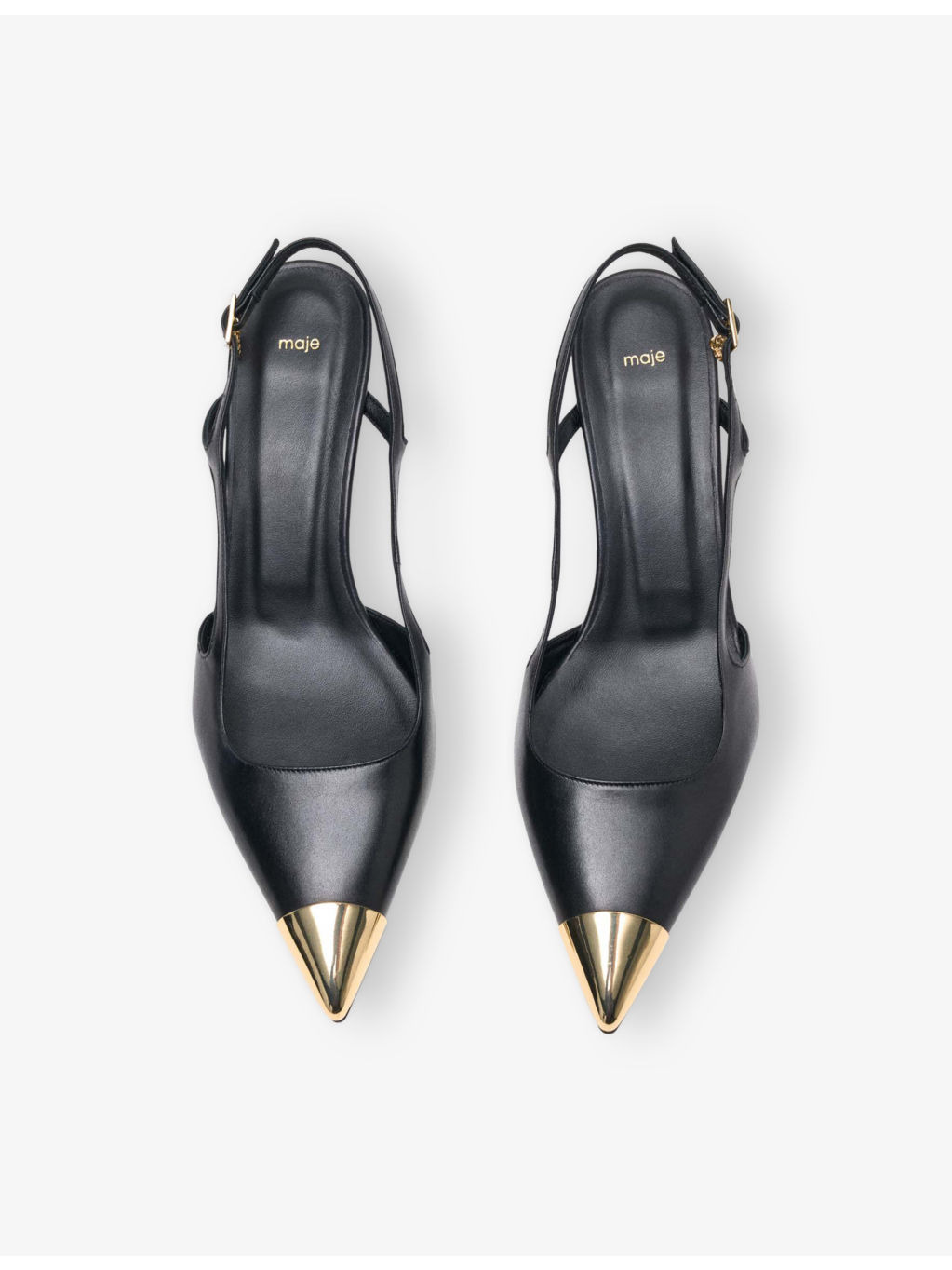 Kitten-Heel Leather Sling-Back Pumps - 2