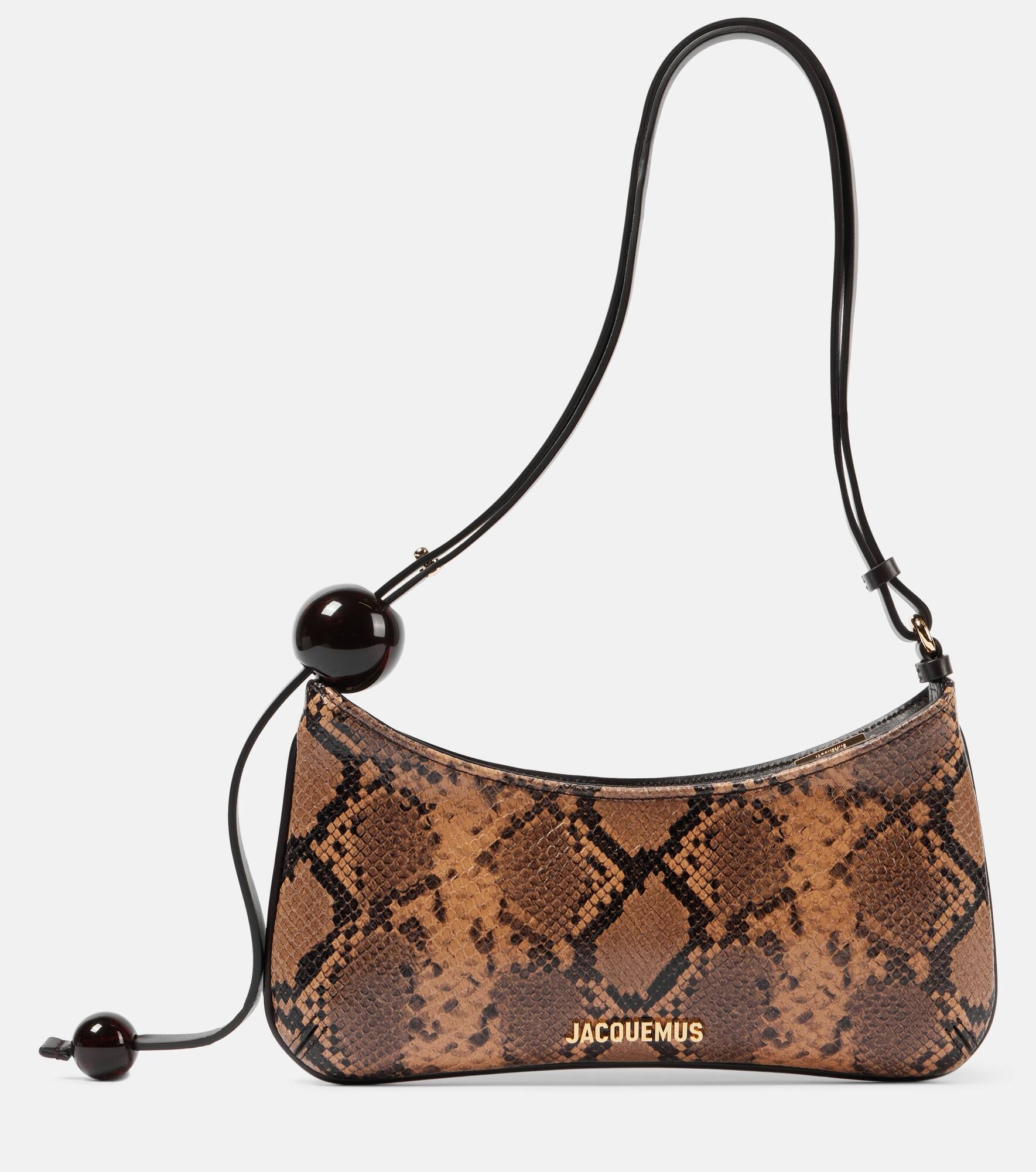 Le Bisou Perle snake-effect leather shoulder bag - 1