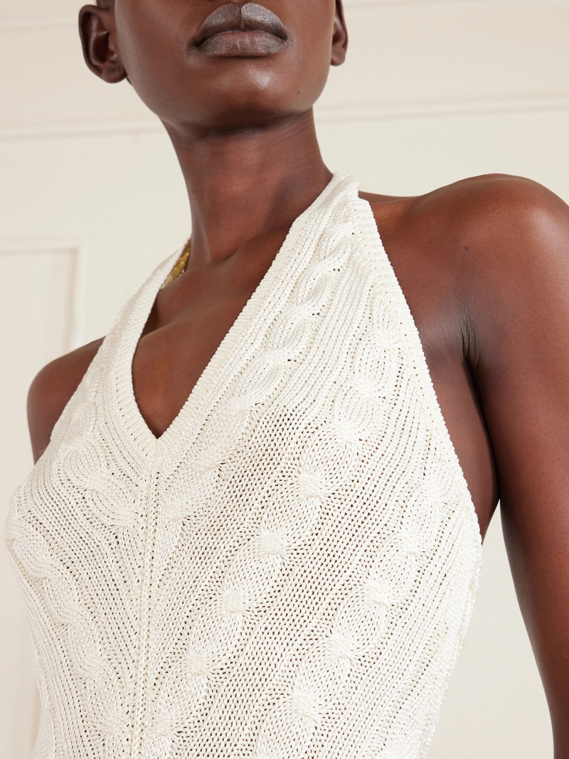 Cable-knit Silk Halterneck Top 4