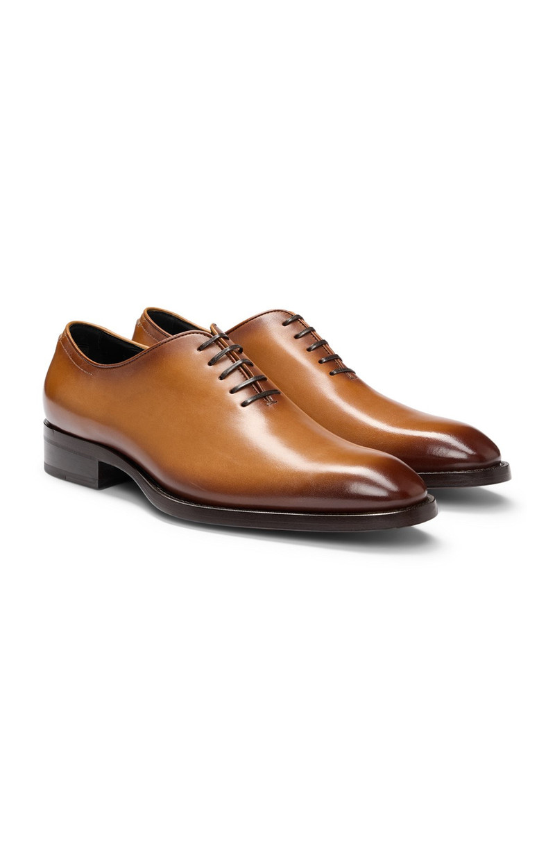 ITALIAN-MADE OXFORD SHOES IN BURNISHED LEATHER 2