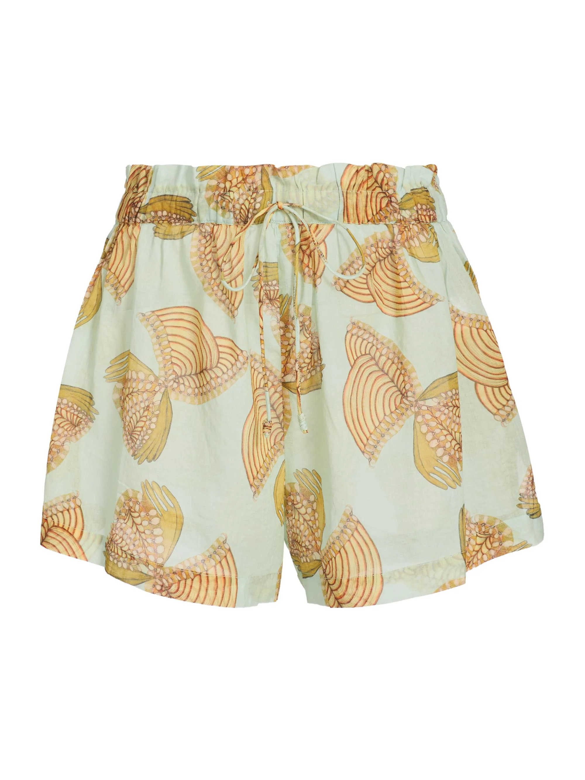 Women's Anna Zemankova Bijou Printed Coverup Shorts - Water Blossoms - 1
