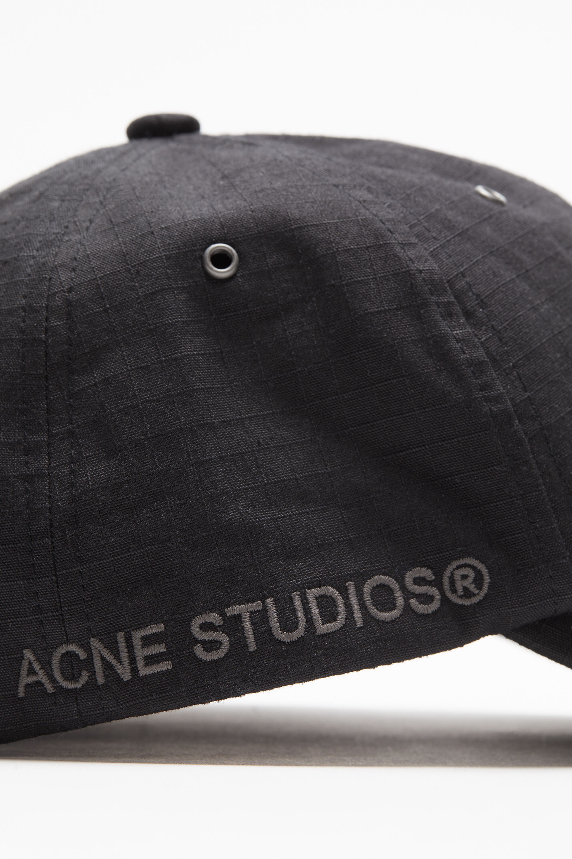 Acne Studios Cotton ripstop cap - Black | REVERSIBLE