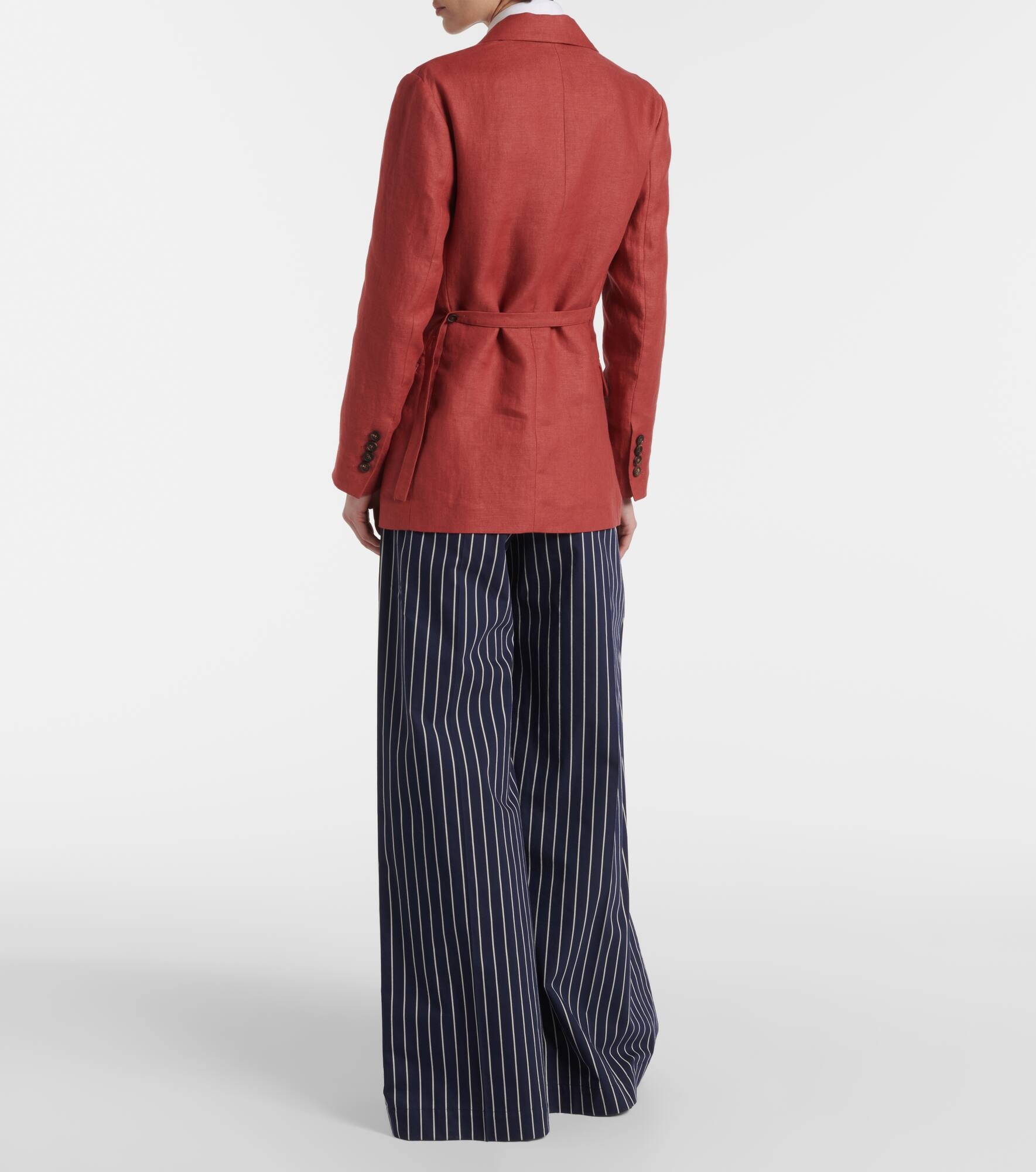 Hemp and linen gabardine blazer - 3