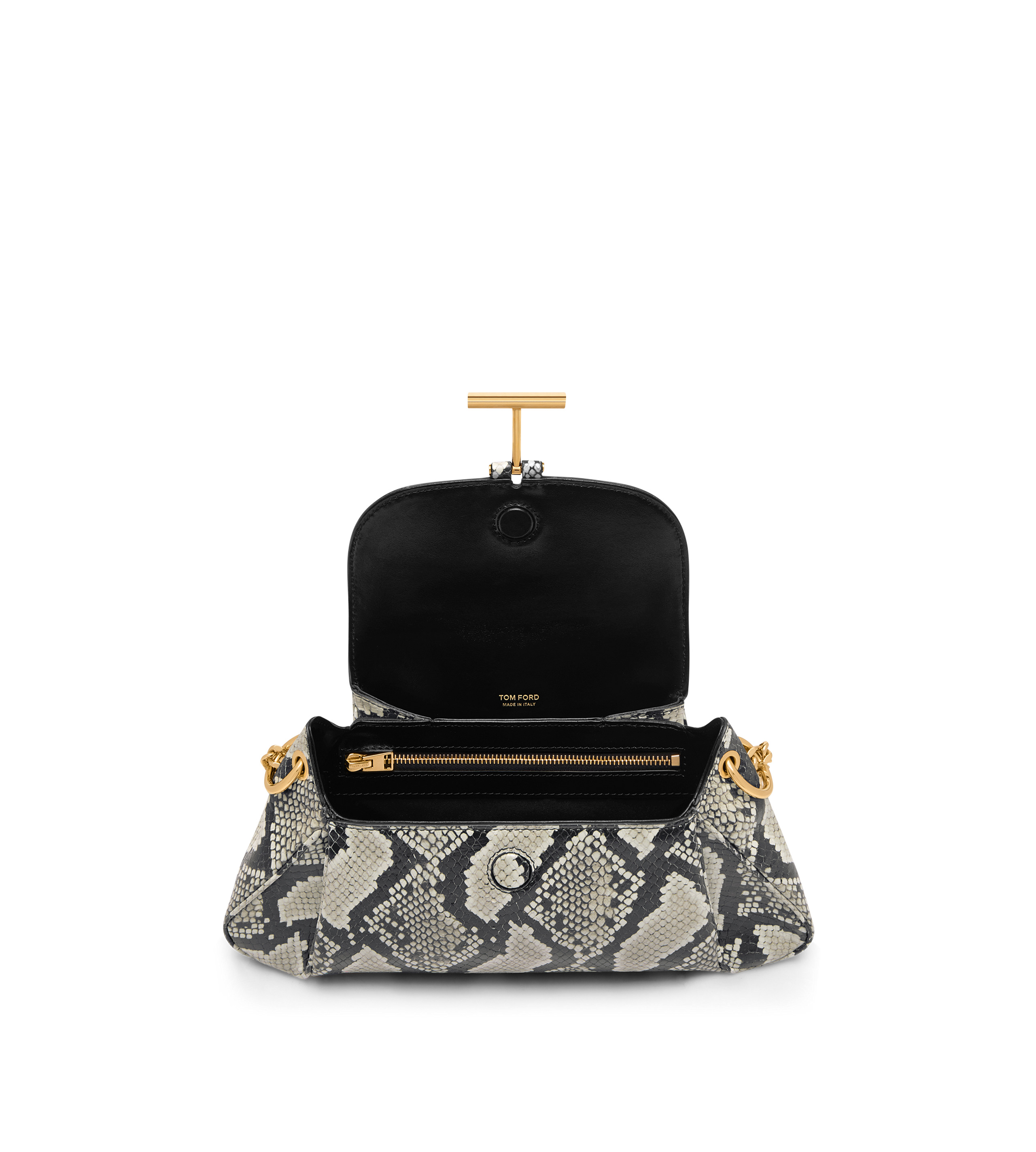 PRINTED PYTHON TARA CHAIN SHOULDER BAG - 4