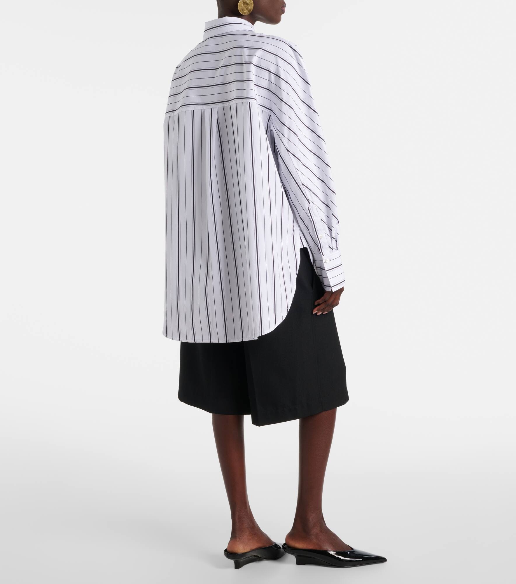 Striped cotton poplin shirt - 3