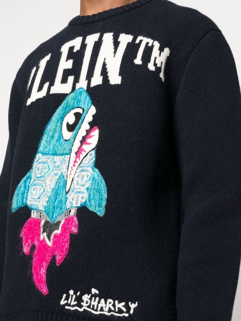 logo-print crew neck jumper 5