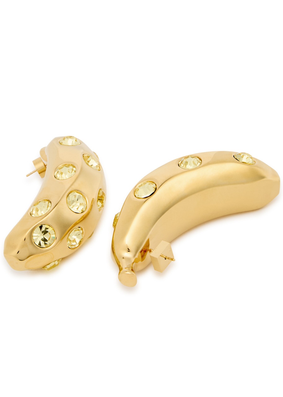 Jacquemus Les Boucles Bananes Crystal-embellished Drop Earrings - 3