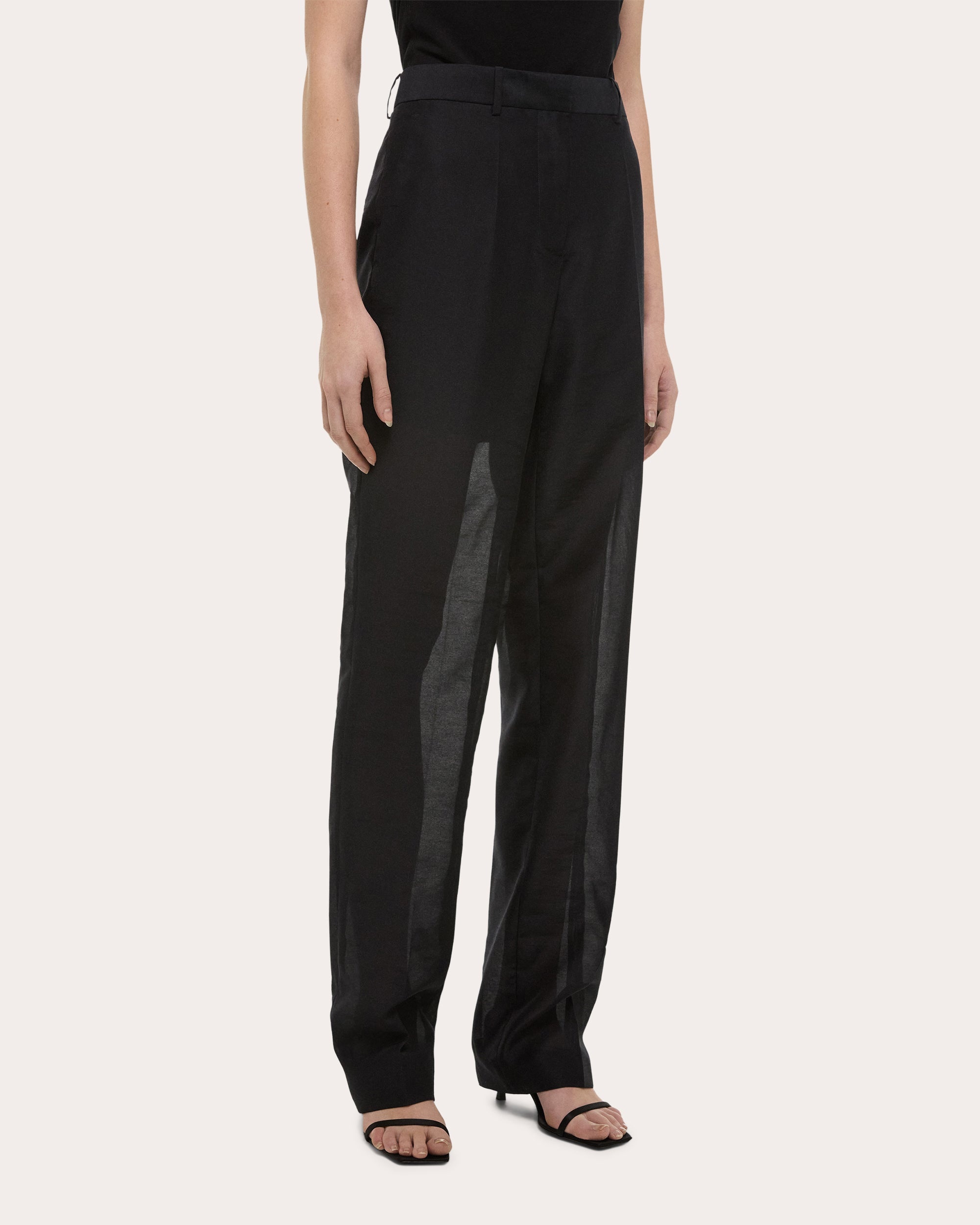 Straight-Leg Organza Car Pants - 4