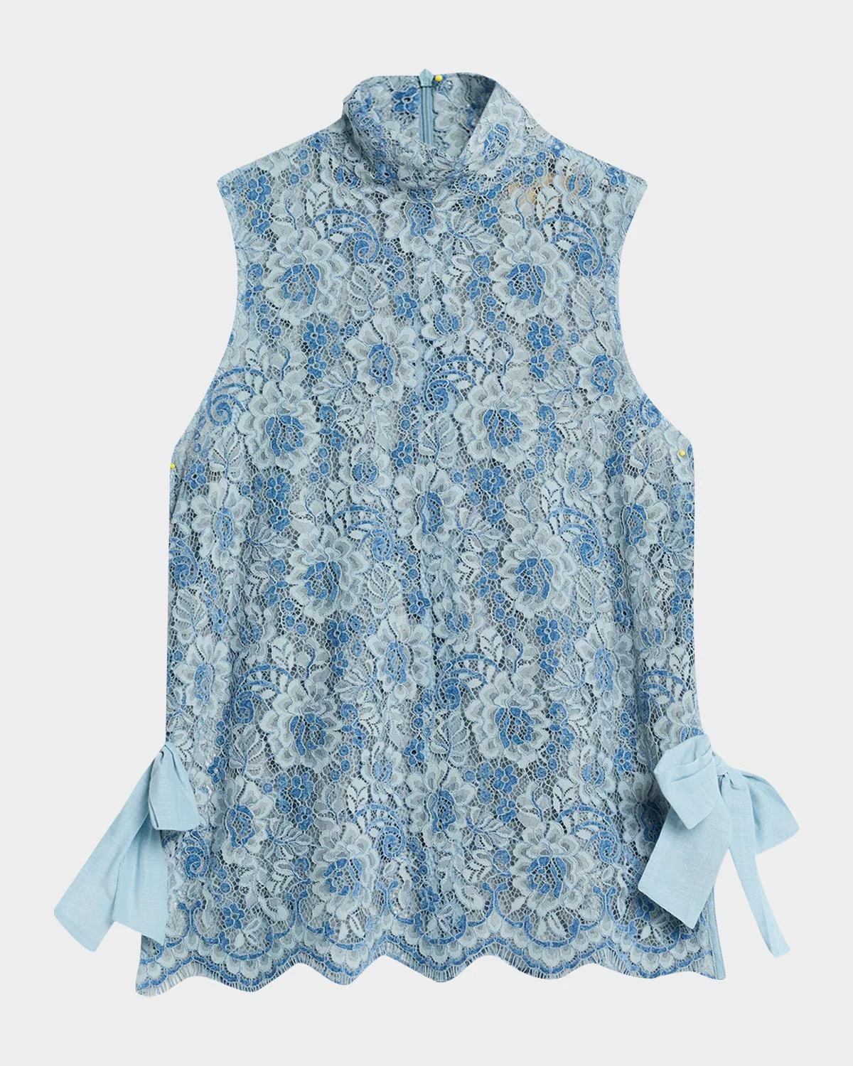 Sylvee Floral Lace Mock-Neck Top - 1
