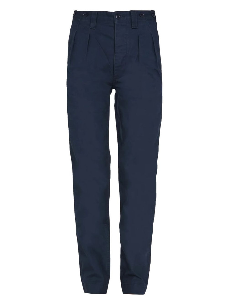 pleated straight-leg trousers 1