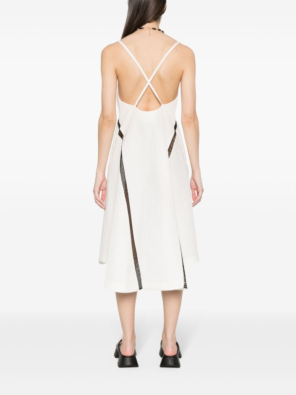V-neck midi dress - 4