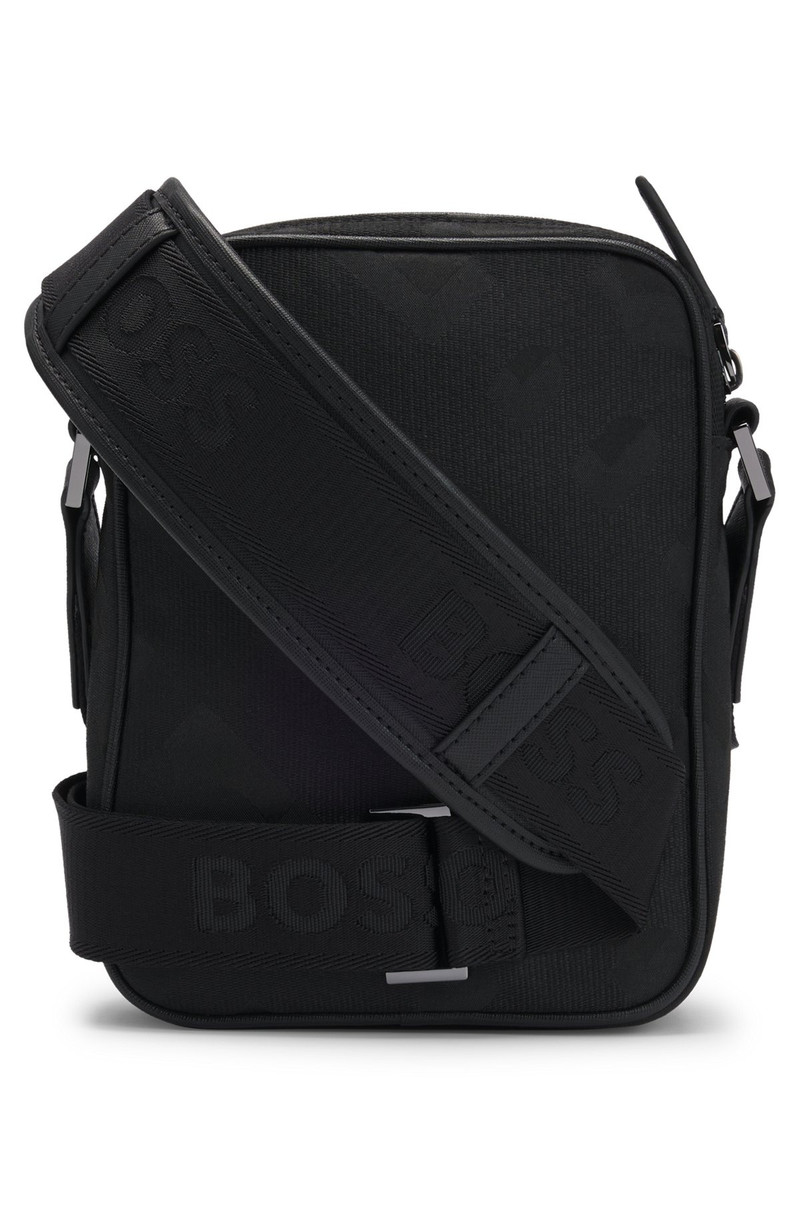 MONOGRAM-JACQUARD REPORTER BAG WITH DOUBLE B TRIM 2