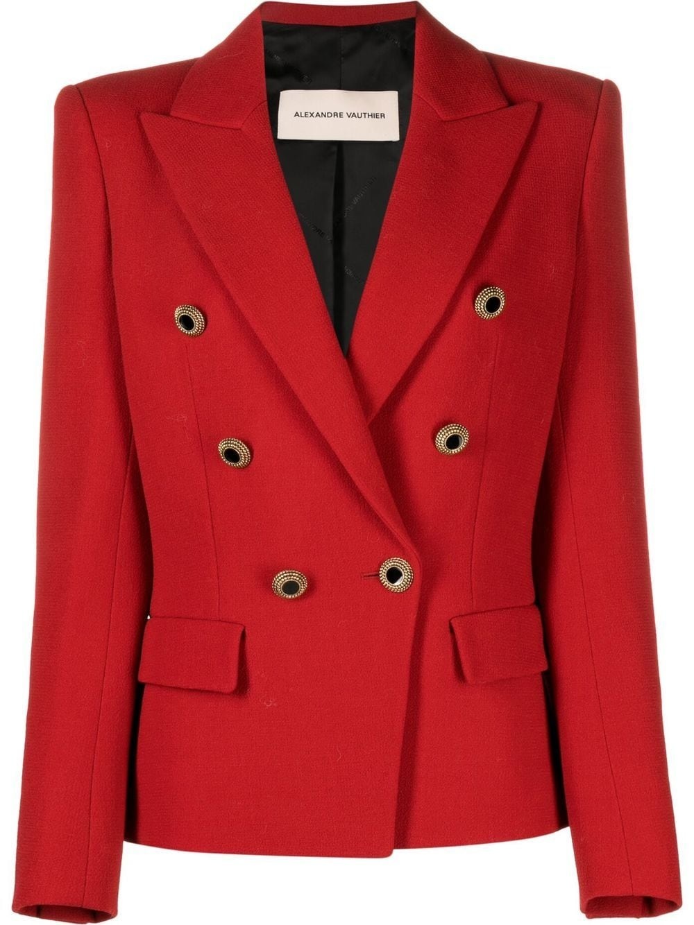 double-breasted wool blazer - 1