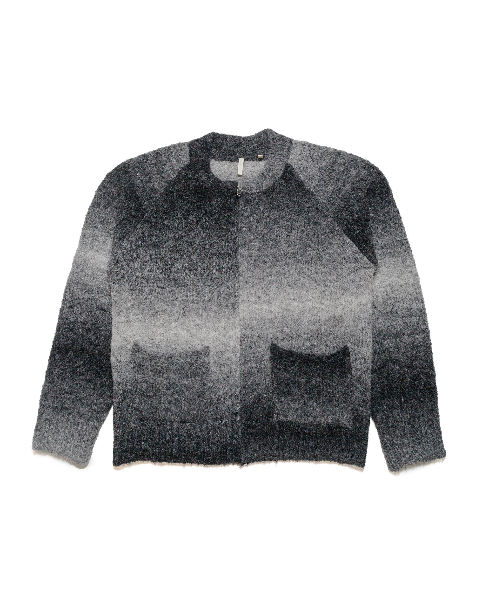 Ombre Zip Cardigan Black - 1