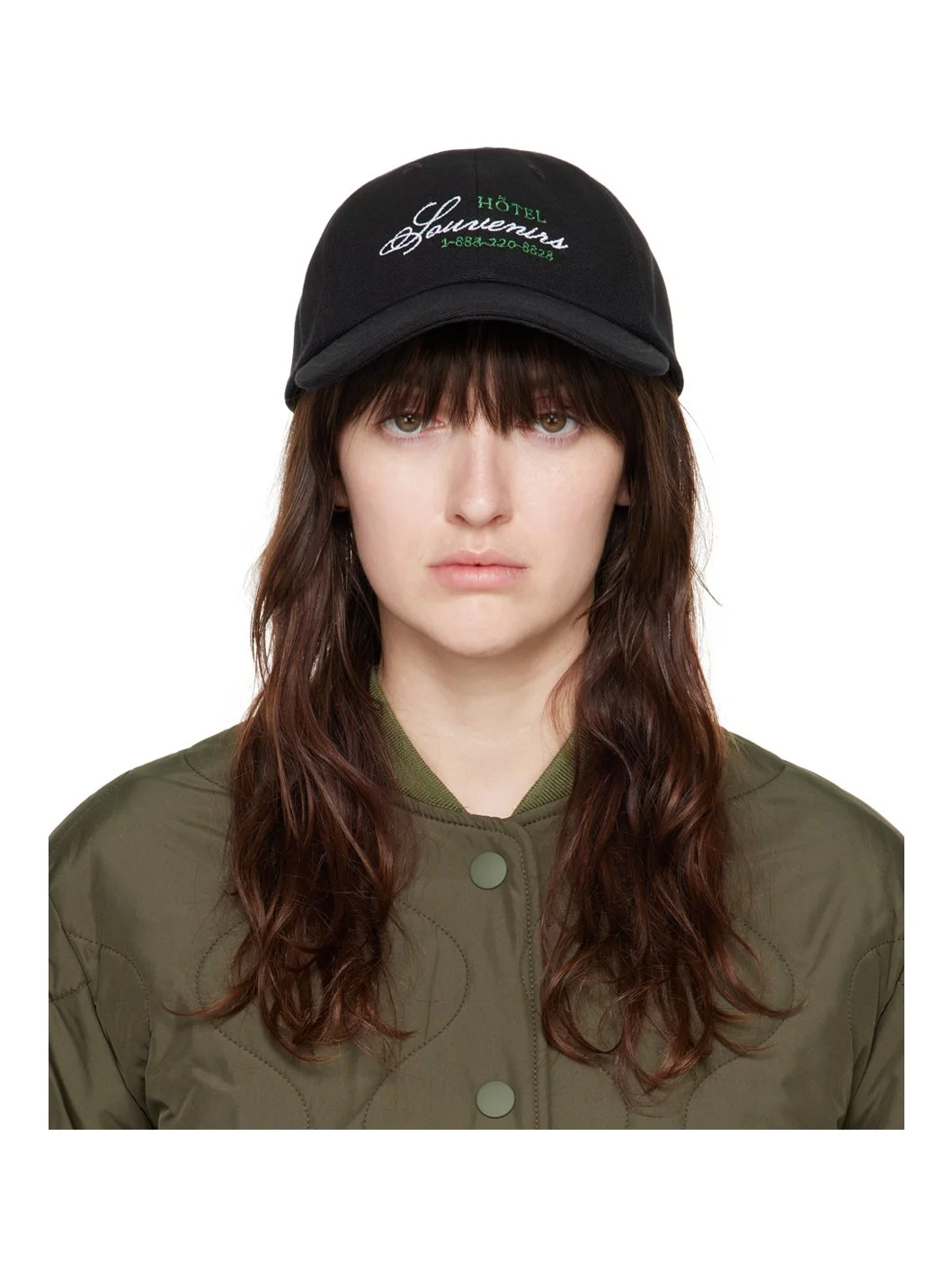 Black JJJJound Edition 'Hôtel Souvenirs' Cap - 1