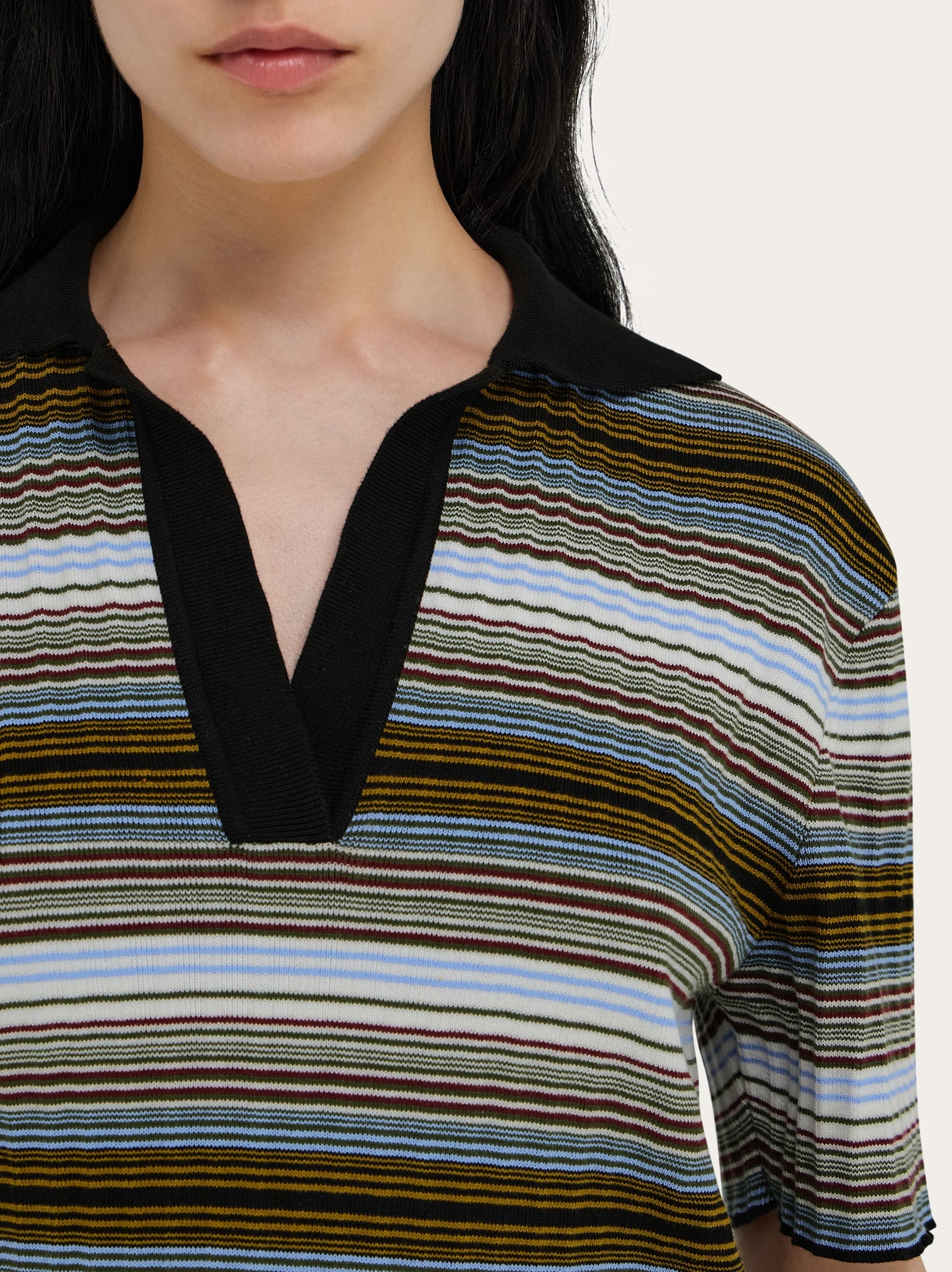 Knitted striped dress - 5