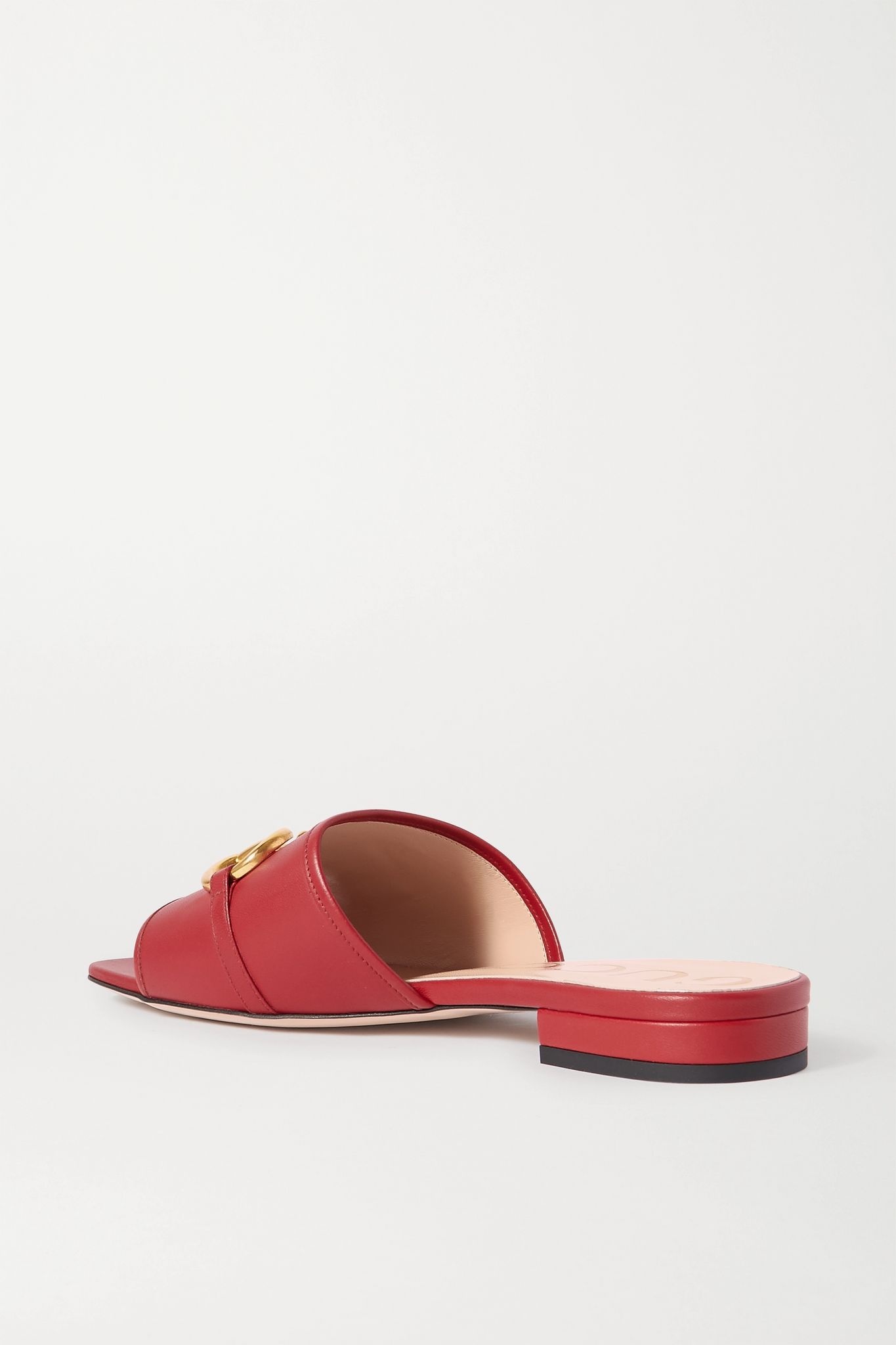 Deva horsebit-detailed leather slides - 4