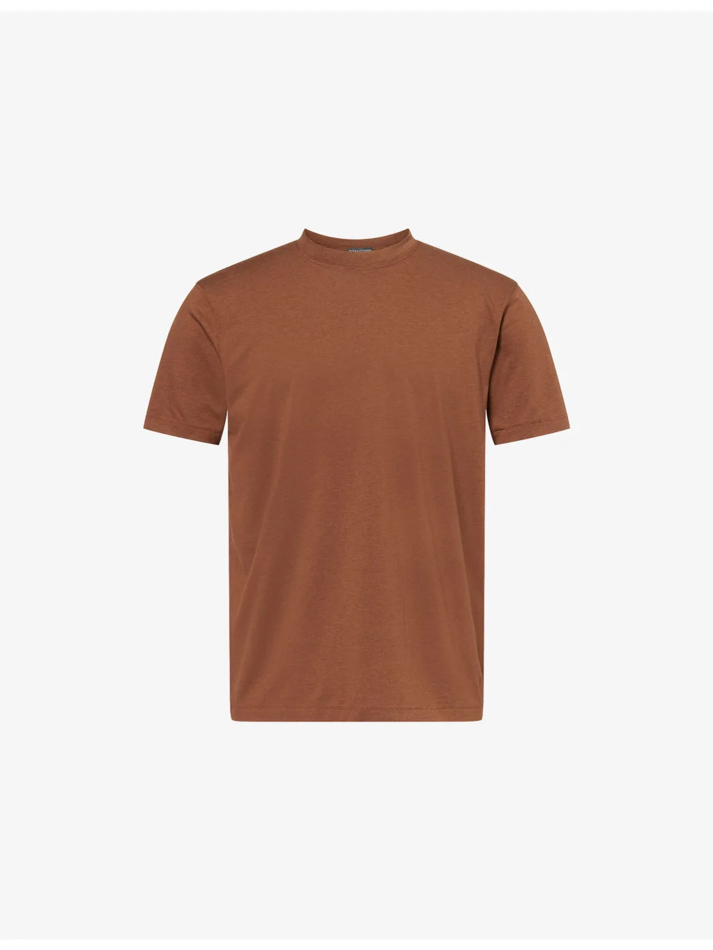 Crew-Neck Short-Sleeve Cotton-Blend T-Shirt - 1