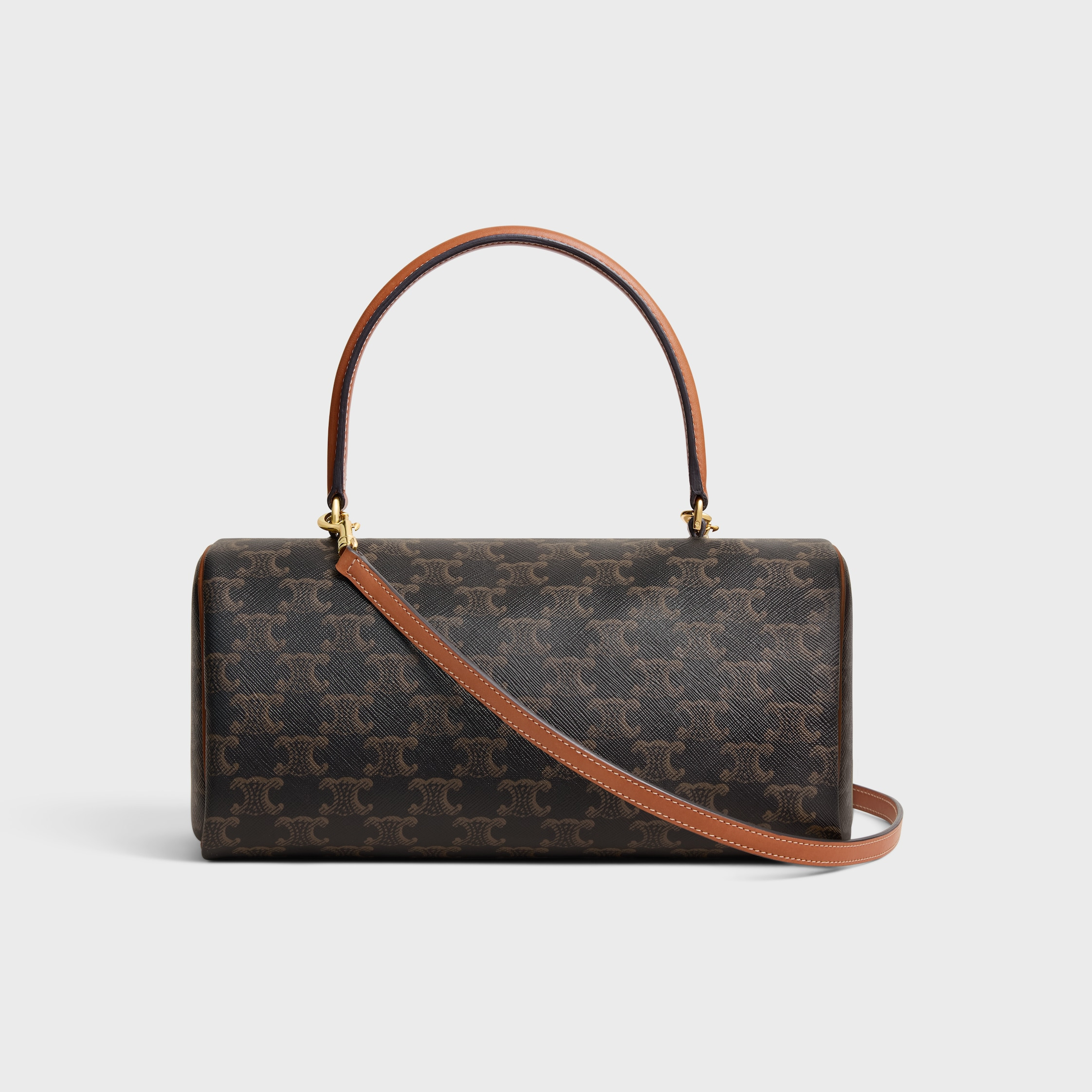 CYLINDER BAG IN Triomphe canvas and calfskin - 3