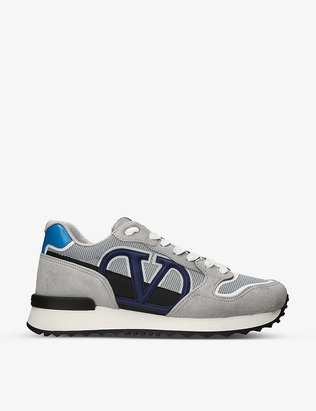 VLogo Pace leather and fabric low-top trainers - 1