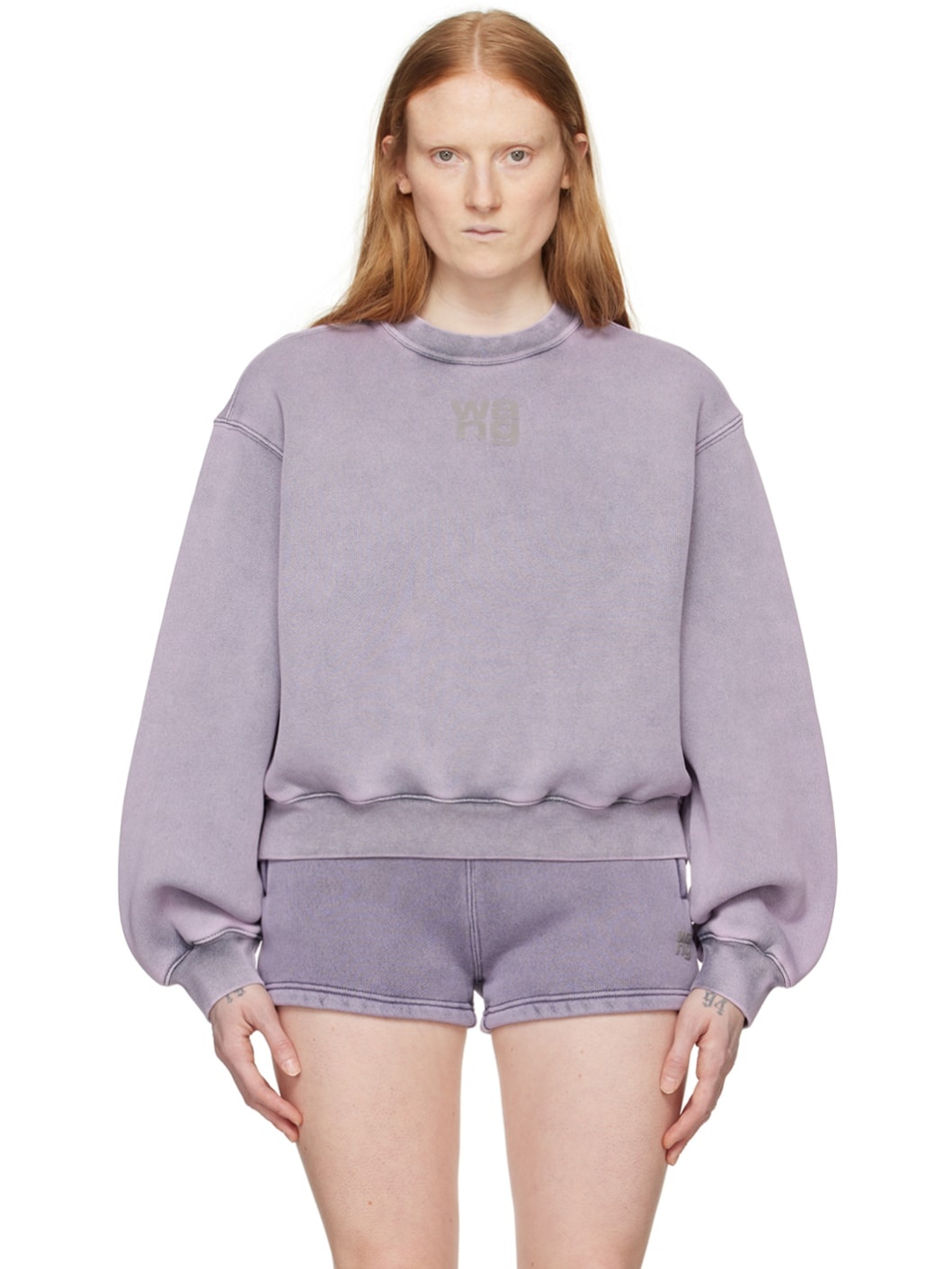 Purple Printed Sweatshirt - 1