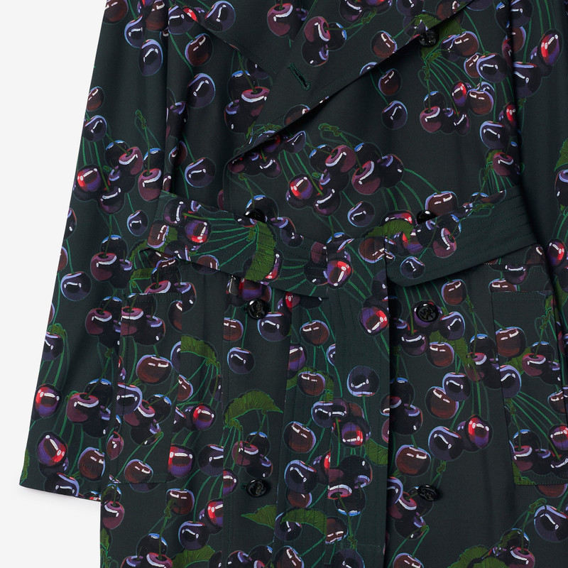 Long Cherry Trench Coat 7