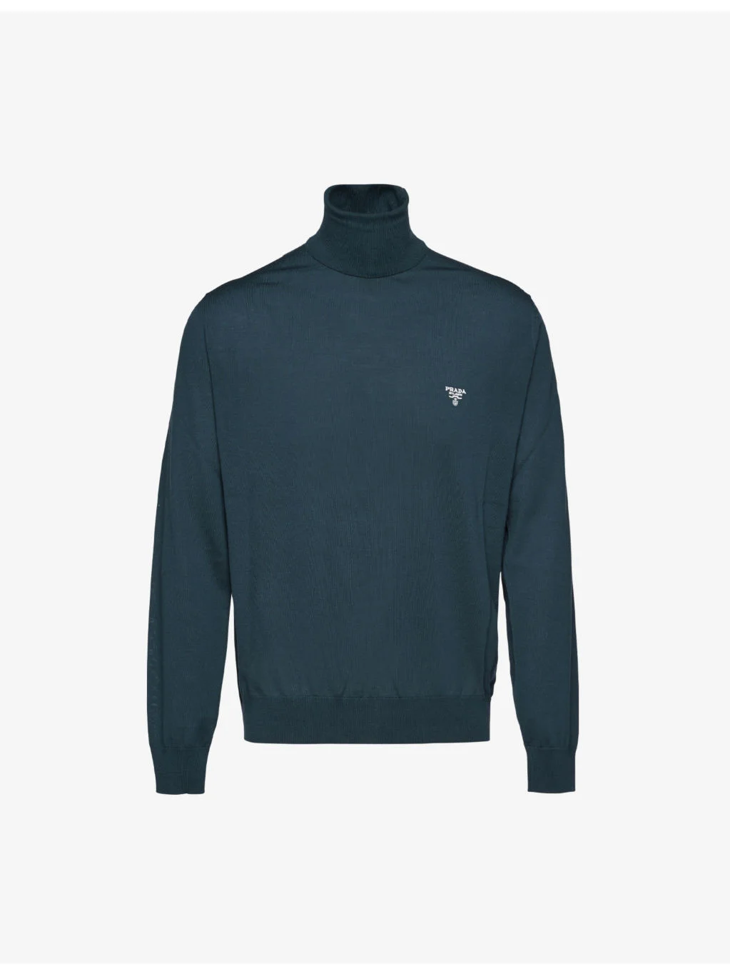 Logo-print turtleneck wool jumper - 1