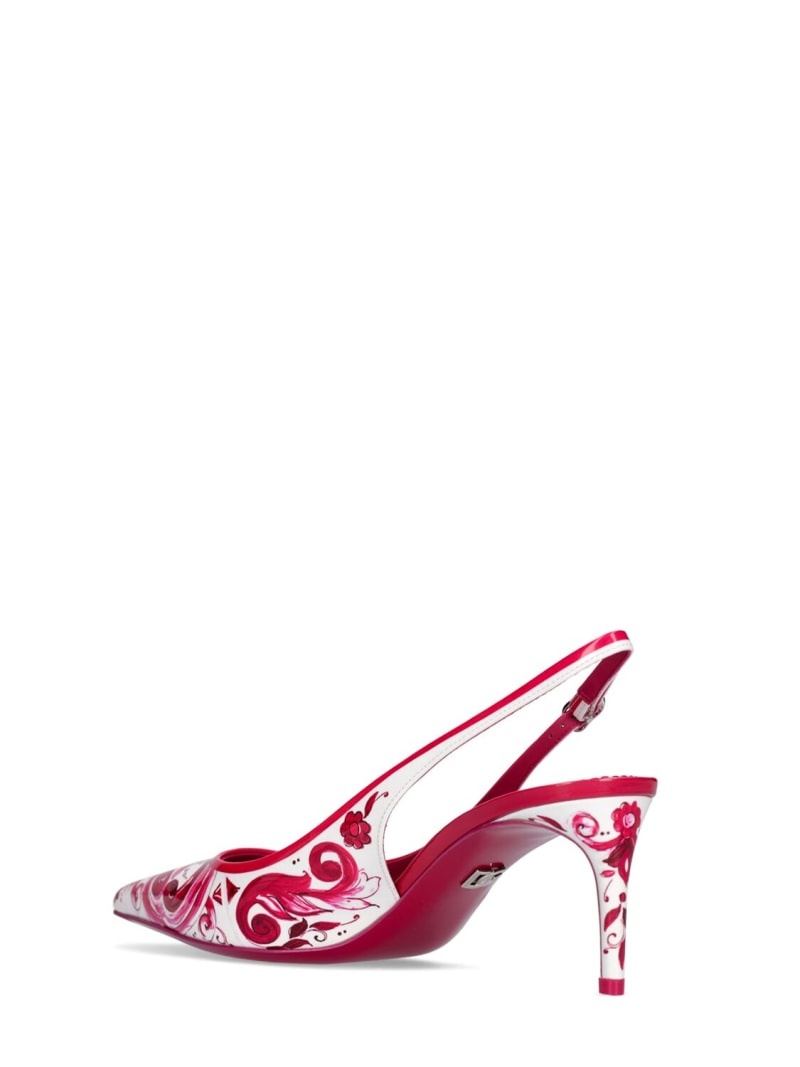 60mm Lollo Maiolica leather slingbacks - 3