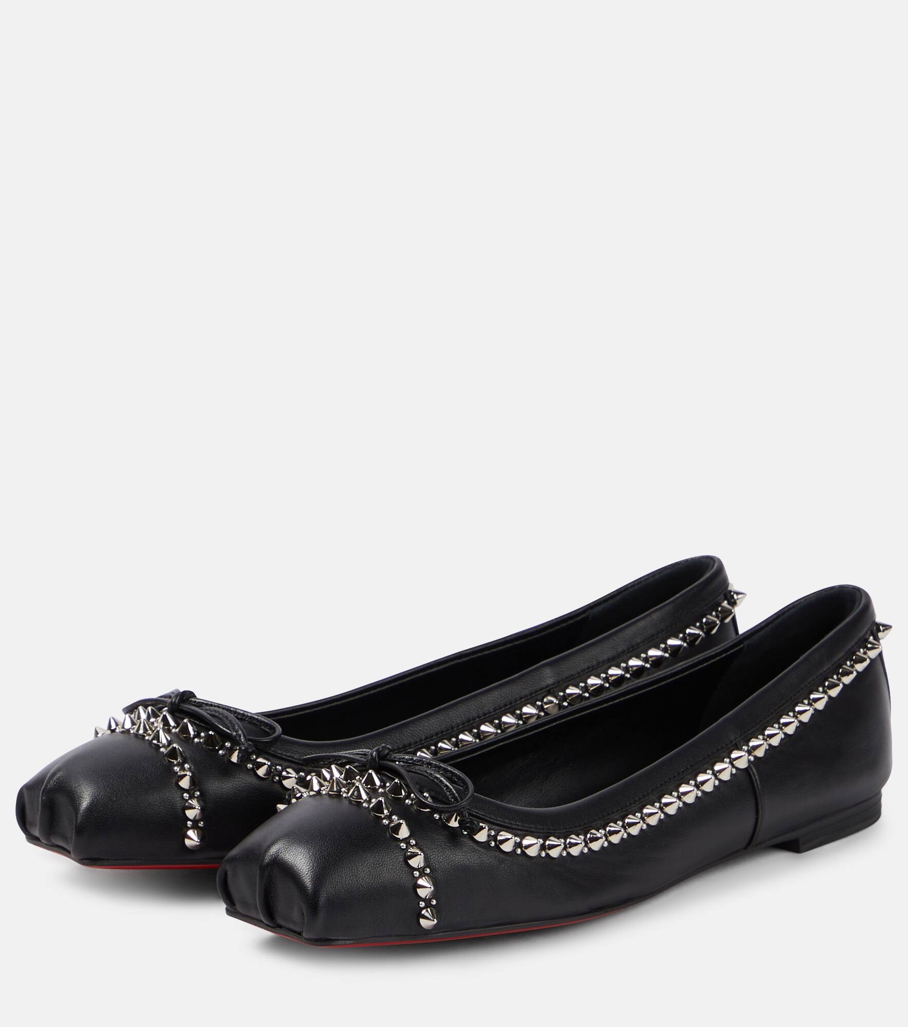Mamadrague Spikes embellished leather ballet flats - 5