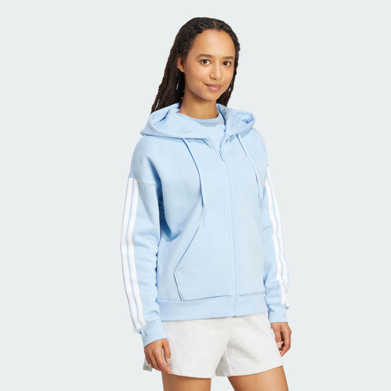 Essentials 3-Stripes Full-Zip Fleece Hoodie 4