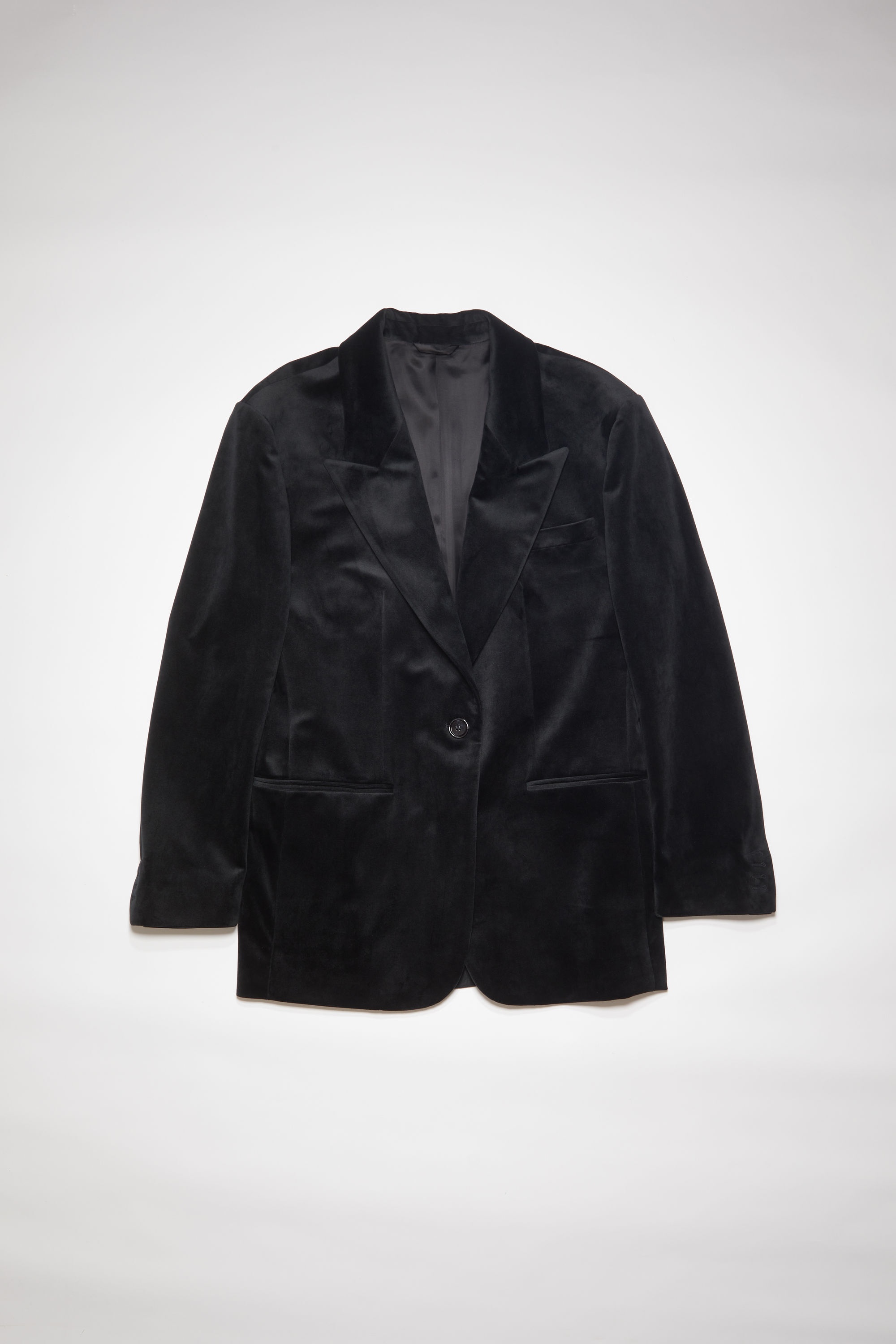 Single-breasted jacket - Black - 1