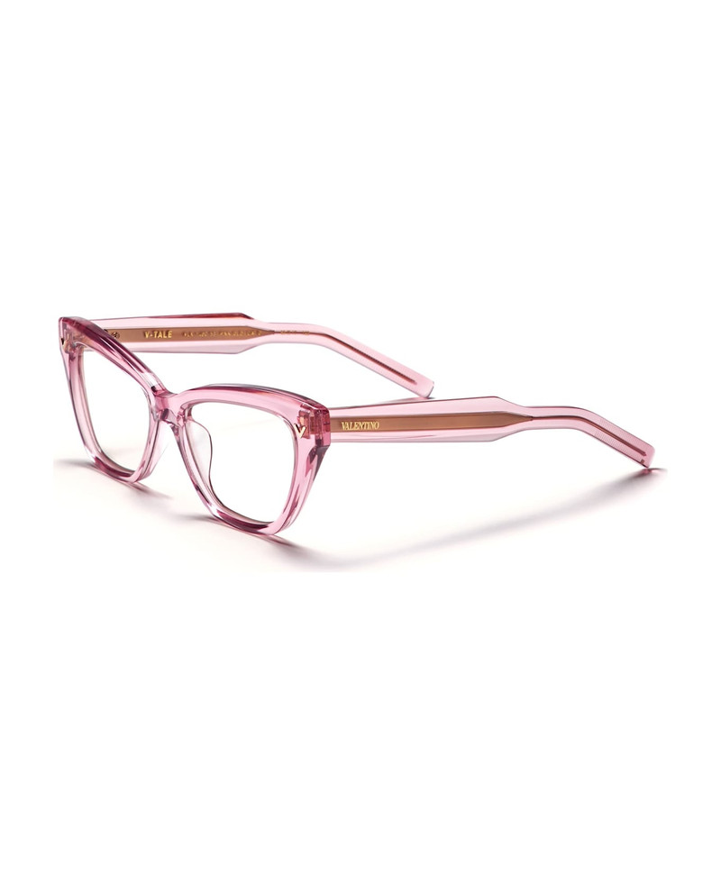 Valentino V-tale- Crystal Pink / Light Gold Rx Glasses outlook