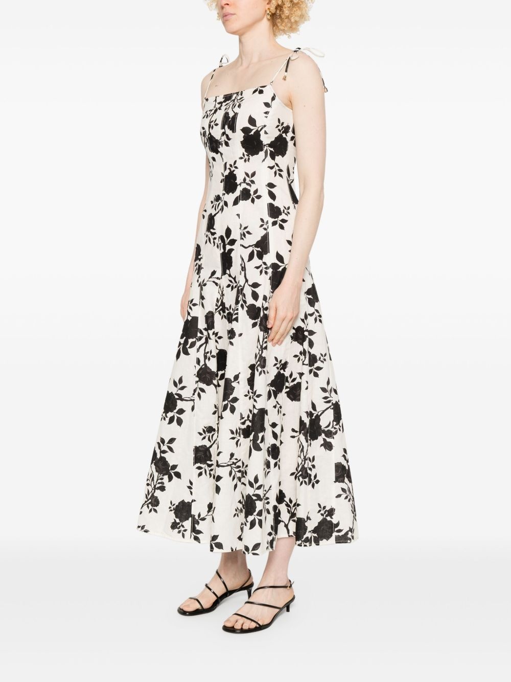 floral-print midi dress - 3