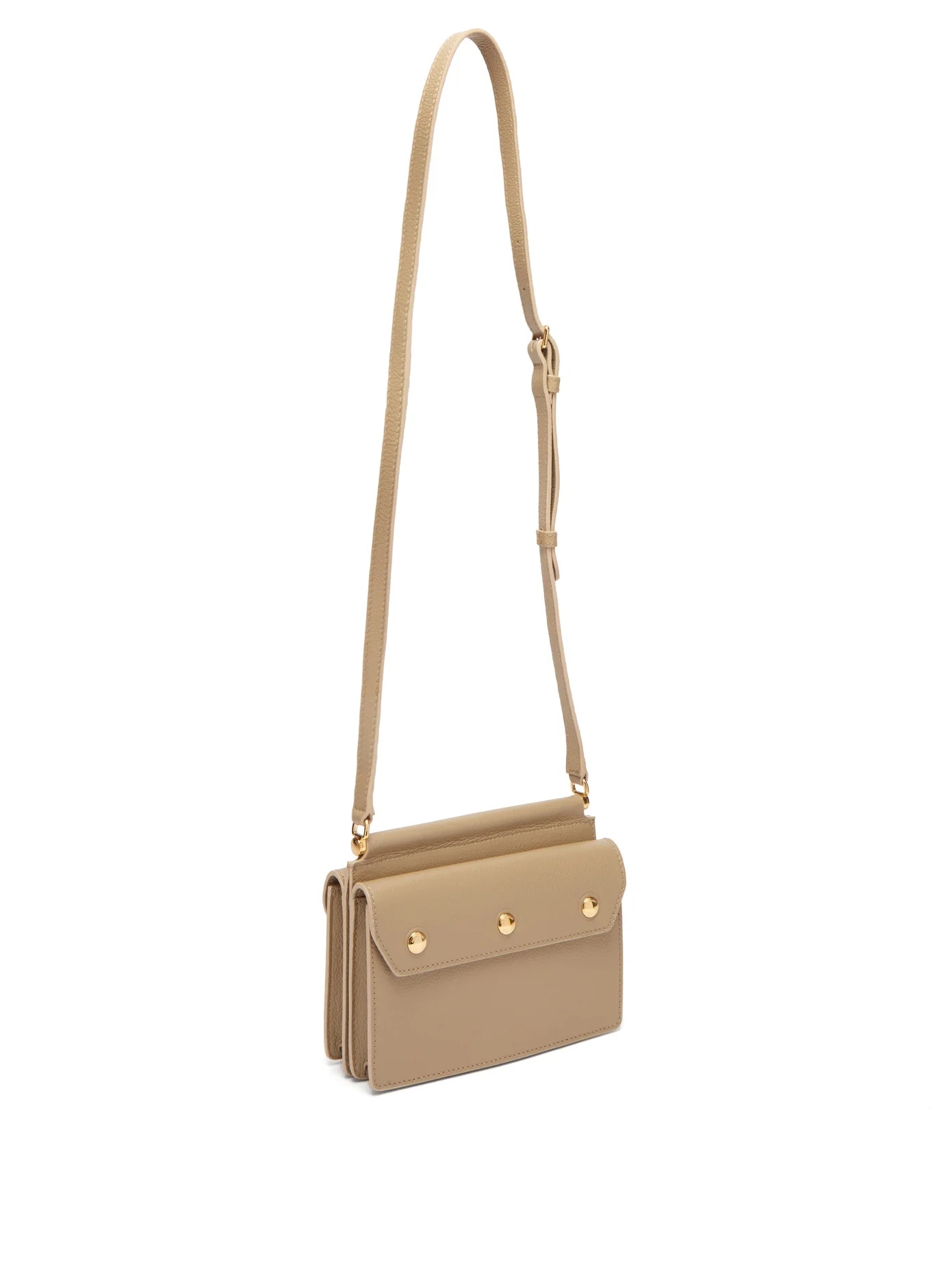 Title mini grained-leather cross-body bag - 4