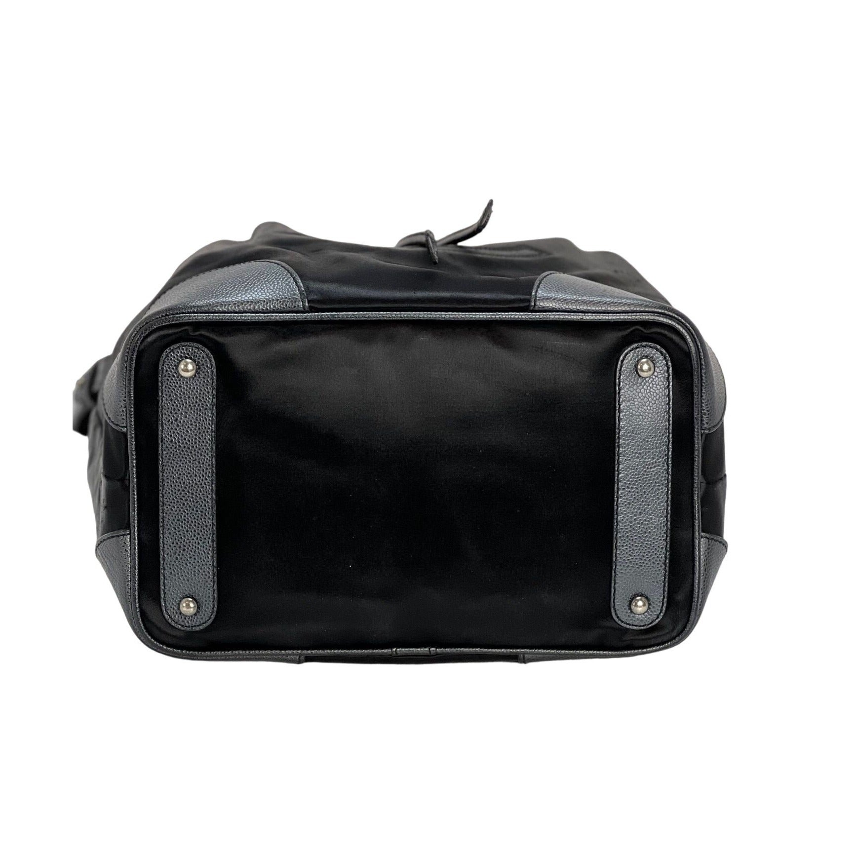 CHANEL Satin CC Large Black Bucket Shouler Bag - 5