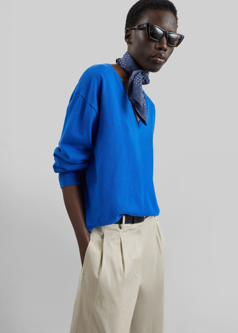 Meera V-Neck Sweater - Cobalt 6
