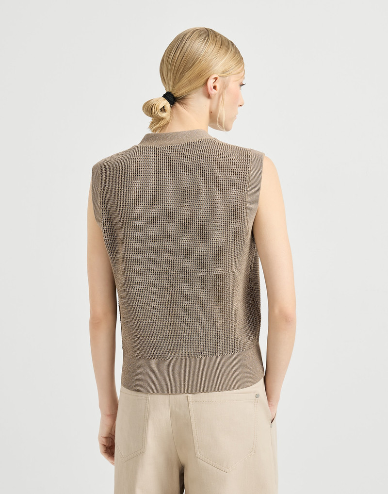 Sparkling cotton English rib cardigan 3