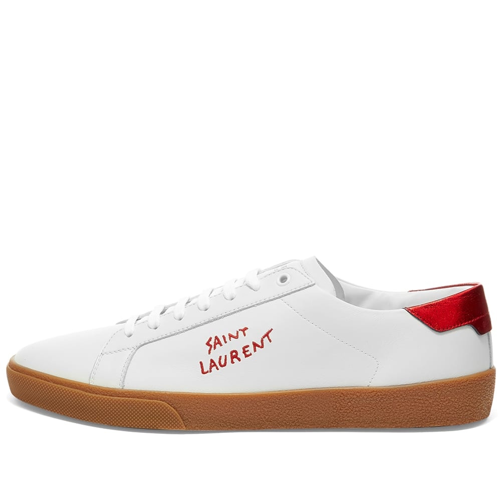 Saint Laurent SL06 Court Leather Signature Sneaker - 2