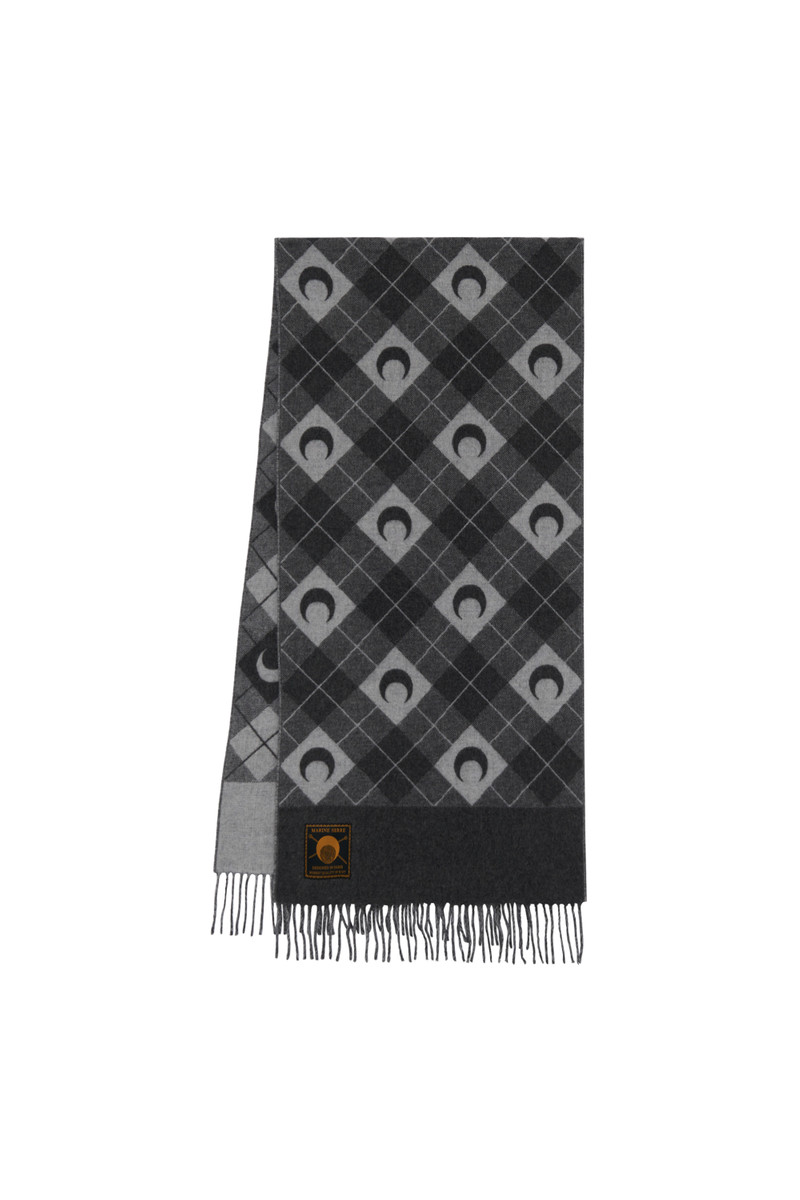Moon Argyle Knit Scarf 1