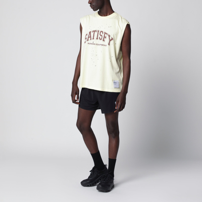 SATISFY Light yellow MothTech tank top with perforations outlook
