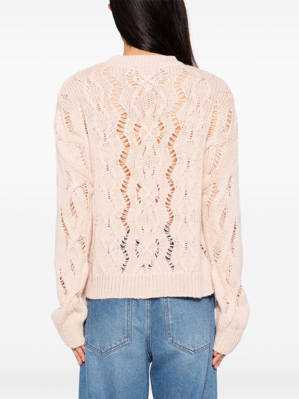 cable sonar round-neck jumper - 4