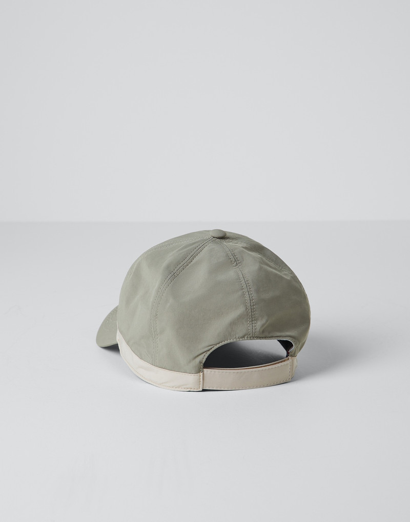 Brunello Cucinelli Water-resistant microfiber baseball cap with contrast details and embroidered logo outlook